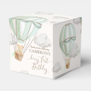 Beary First Teddy Bear Hot Air Balloon Birthday Favour Box