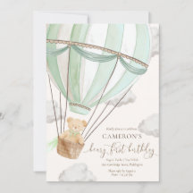 Beary First Teddy Bear Hot Air Balloon Birthday