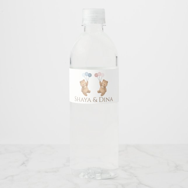 Beary first water bottle label (Front)