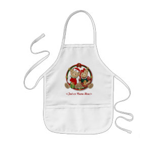 Beary Merry Christmas Circle Kids Apron
