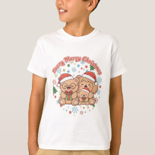 "Beary Merry Christmas" Cute Teddy Bear Family T-Shirt