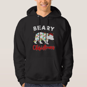 Beary Merry Christmas For Bear Lovers Funny Xmas L Hoodie