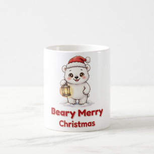 Beary Merry Christmas Polar Bear Lantern Mug