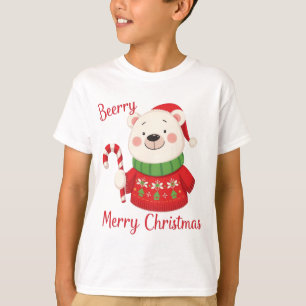 Beary Merry Christmas Polar Bear T-Shirt