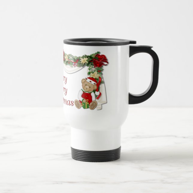 Beary Merry Christmas Travel Mug (Right)