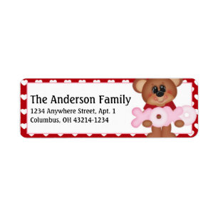 Beary Much Valentine's Day Address Labels d8