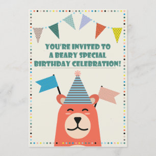 Beary Special Birthday Boy Invitation