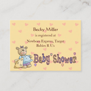 Beary Special Celebration Baby Show Registry Cards