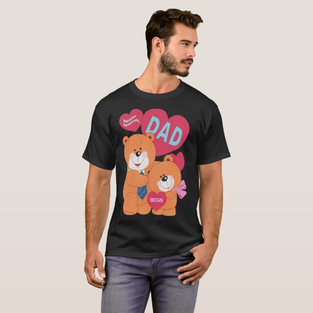 Beary Special Dad Cute Daughter Bears Fathers Day T-Shirt (Front Full)