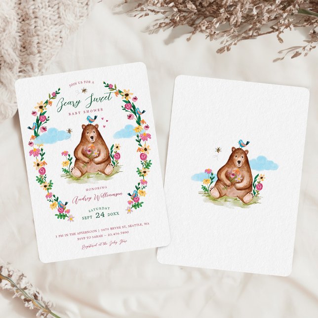 Beary Sweet Baby Shower Invitation (Beary Sweet Baby Shower Invitation)