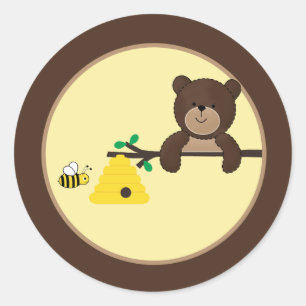 Beary Sweet Bear & Bee Envelope Seal Stickers