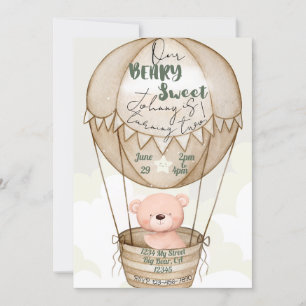 Beary Sweet Birthday Invitation