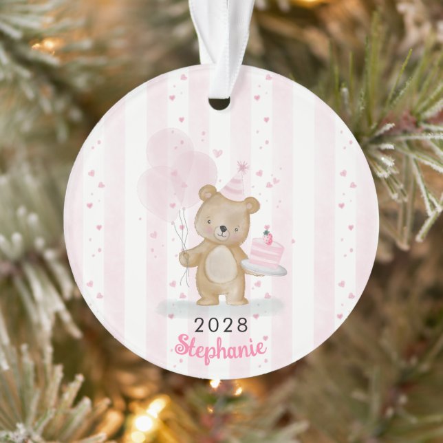 Beary Sweet Birthday Ornament (Tree)