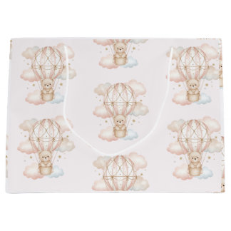 Beary Sweet Hot Air Balloon Large Gift Bag