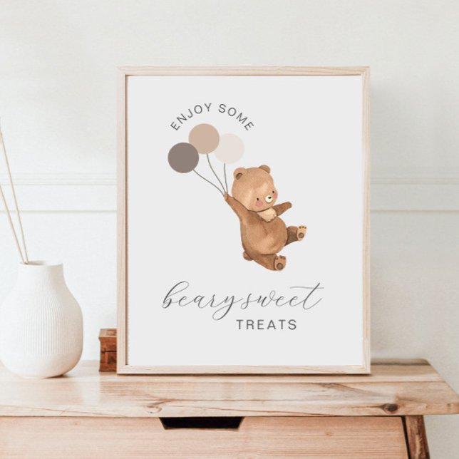 Beary Sweet Treats Poster - Bear 3 Brown Balloons (Creator Uploaded)