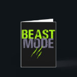 Beast Activated Mode On Funny Fitness Workout Gym  Card<br><div class="desc">Beast Activated Mode On Funny Fitness Workout Gym Motivation</div>