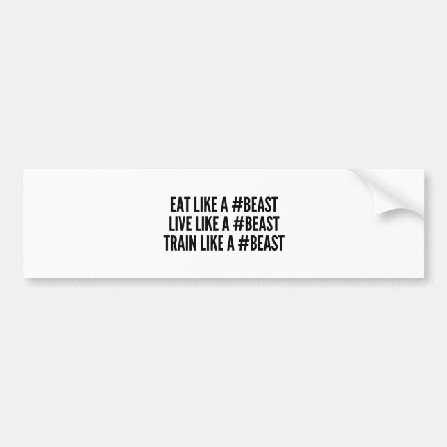 #BEAST BUMPER STICKER (Front)