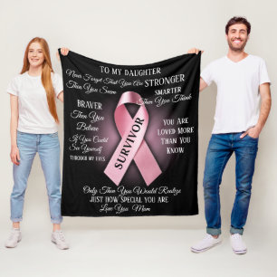 Beast Cancer Survivor Fleece Blanket