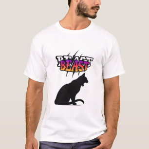 BEAST Cat – Bold Attitude in a Silent Shadow" T-Shirt