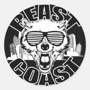 Beast Coast Round Sticker