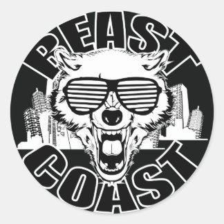 Beast Coast Round Sticker