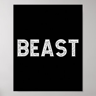 Beast Cool Men's Gym Workout Sport Muscle Bodybuil Poster