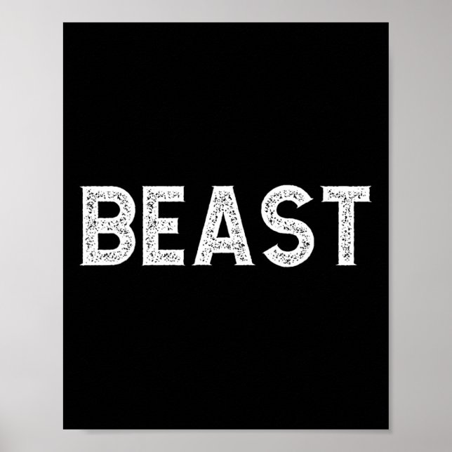 Beast Cool Men's Gym Workout Sport Muscle Bodybuil Poster (Front)