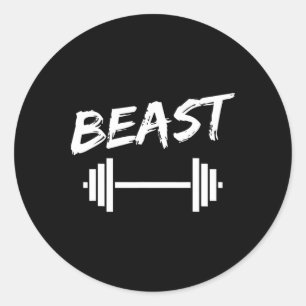 Beast Father Son Fitness Bodybuilding Matching Classic Round Sticker