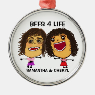 Beast Friends OR Sisters Cartoon Metal Tree Decoration