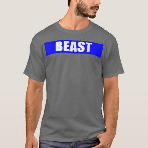 Beast Gym Motivation Blue Colour Training Fitness  T-Shirt