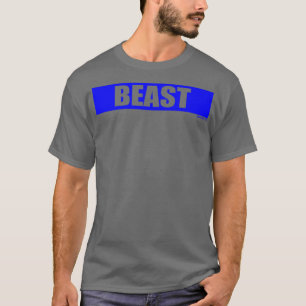 Beast Gym Motivation Blue Colour Training Fitness T-Shirt