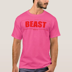 Beast Gym Motivation Red Colour Training Fitness W T-Shirt