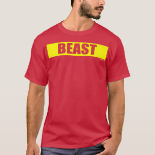 Beast Gym Motivation Yellow Colour Training Fitnes T-Shirt