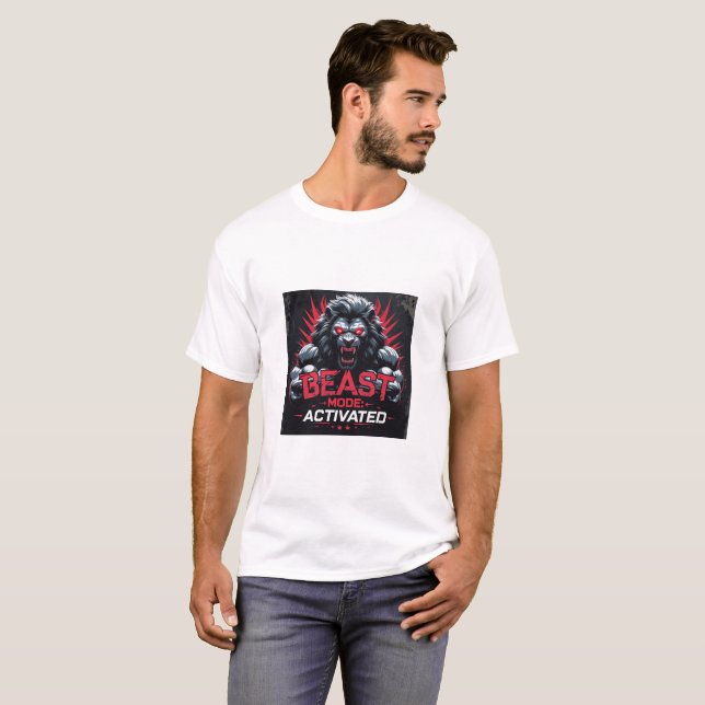 Beast Mode Activated | Hardcore Gym Motivation  T-Shirt (Front Full)