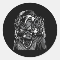 beast mode black and white illustration