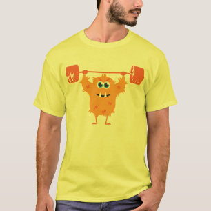 Beast Mode - Cute Monster Lifting Weights T-Shirt