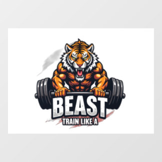 Beast Mode On – Fitness Workout T-Shirt Design Window Cling