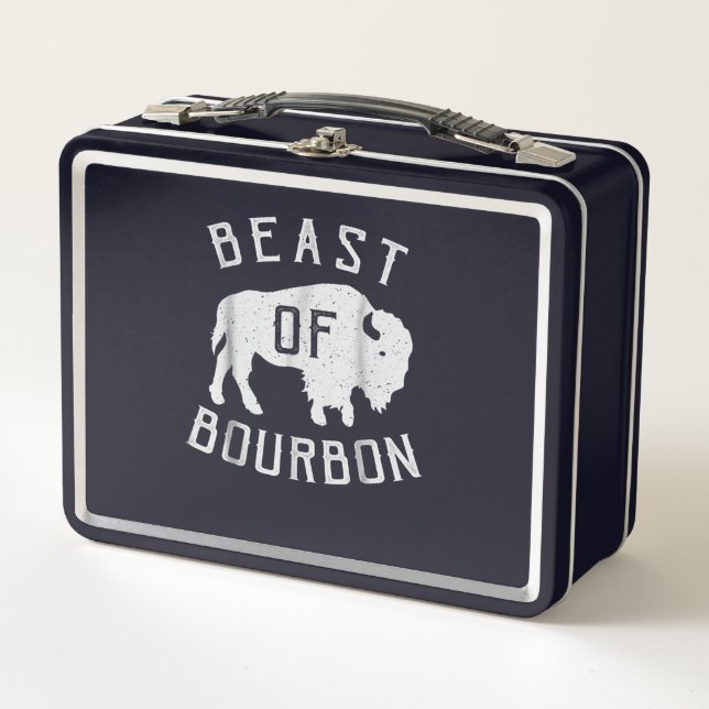 Beast Of Bourbon Drinking Whiskey Metal Lunch Box (Front)