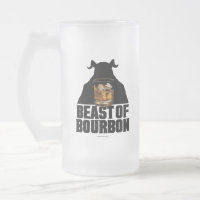 Beast Of Bourbon Frosted Glass Beer Mug