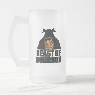 Beast Of Bourbon Frosted Glass Beer Mug