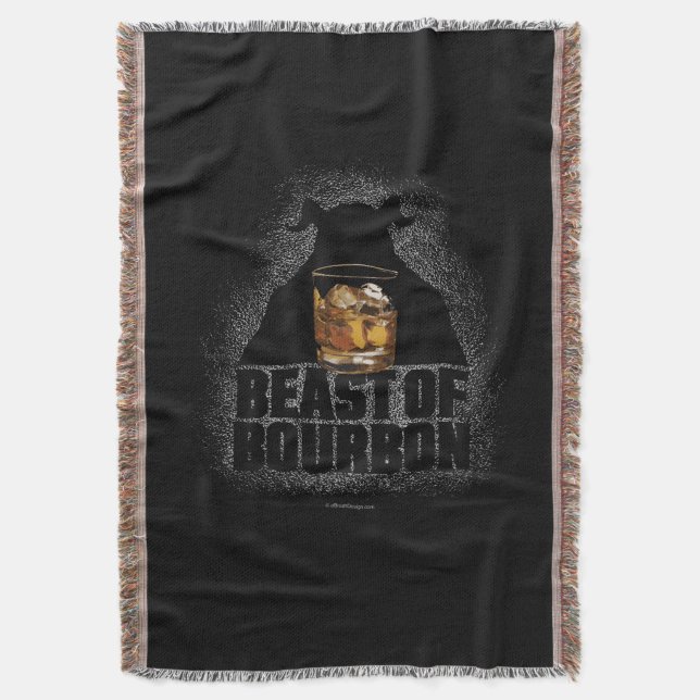Beast Of Bourbon Throw Blanket (Front Vertical)