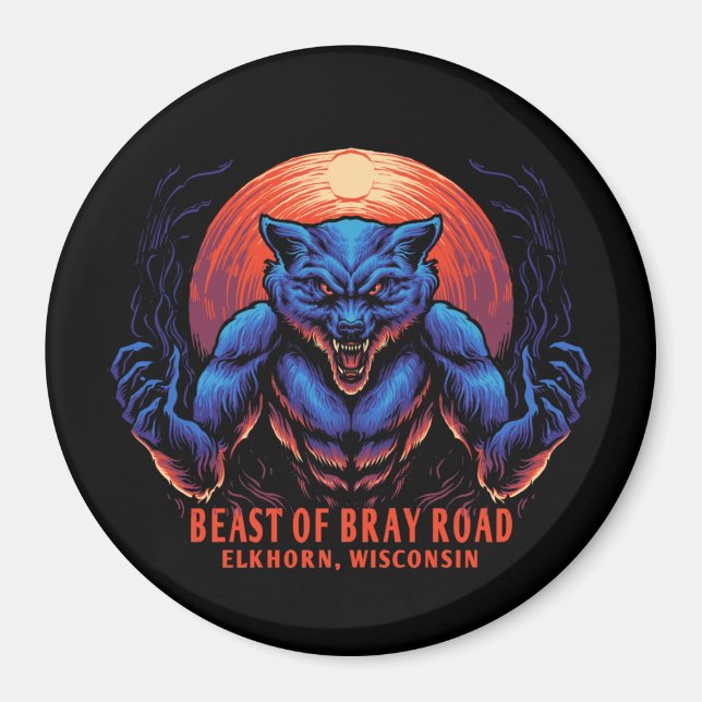 Beast of Bray Road Cryptid Creature Magnet (Front)
