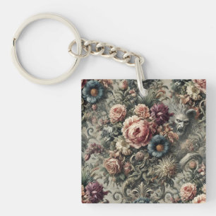 Beast of the Interstice – Gothic Floral Design Key Ring