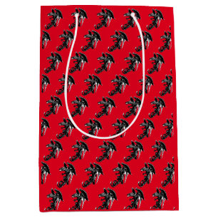 Beast of the Night Dragon Red Fantasy Design Medium Gift Bag