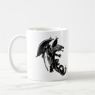 Beast Of The Night Mystical Dragon Shadow Creature Coffee Mug