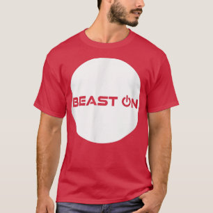 Beast On Design Circle Motif Gym Motivation Fitnes T-Shirt