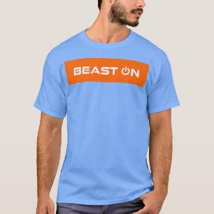 Beast On Orange Rectangle Gym Motivation Fitness S T-Shirt