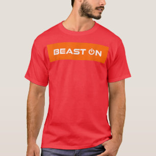 Beast On Orange Rectangle Gym Motivation Fitness S T-Shirt