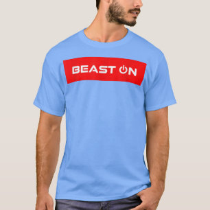 Beast On Red Rectangle Gym Motivation Fitness Sayi T-Shirt
