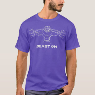 Beast On Tiger Fitness Gym Motivation Fitness Say T-Shirt
